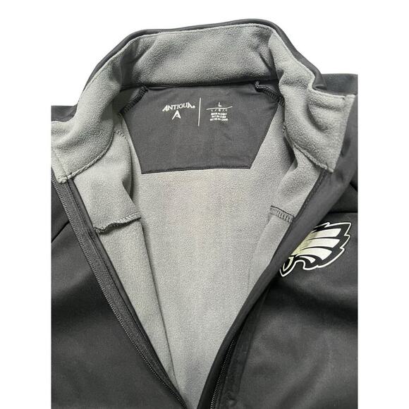 Antigua Men's NFL Philadelphia Eagles Black Links 2 Full-Zip Golf Jacket - L - Picture 5 of 9